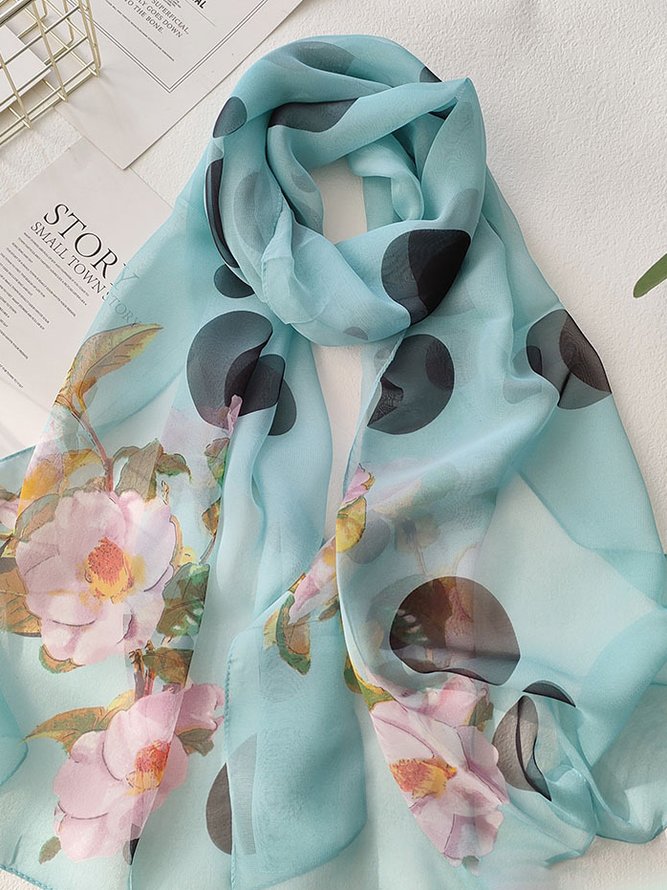 Casual Floral Scarves Vacation Beach Boho Accessories