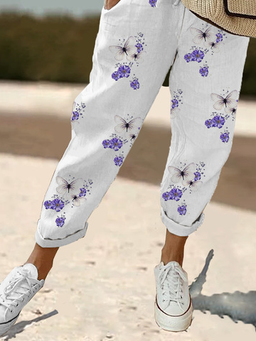 Loose Casual Floral Pants