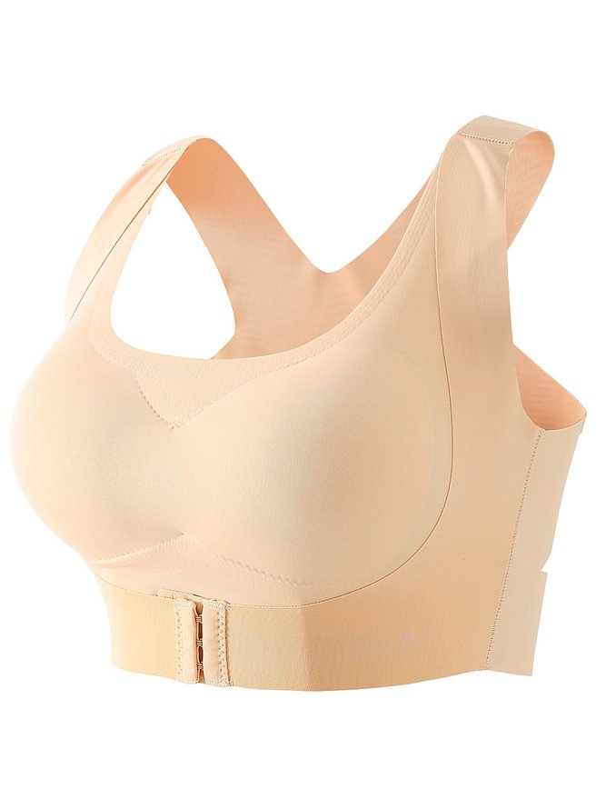 Breathable Comfortable Casual Front Button Seamless Bra
