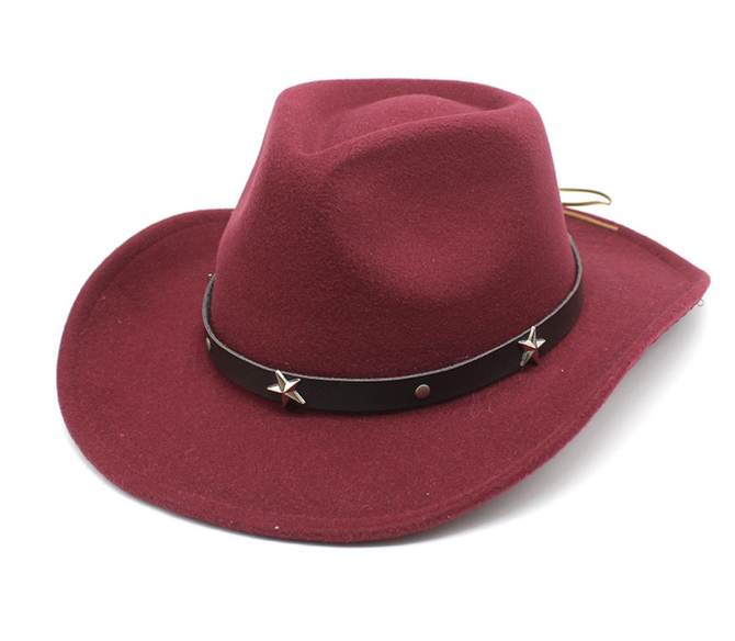 Woolen Ethnic West Style Plain Top Hat