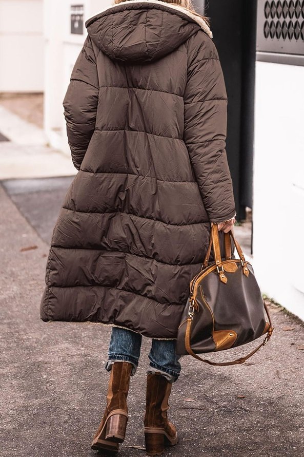 Winter Hoodie Thicken H-Line Padded Jacket Coat