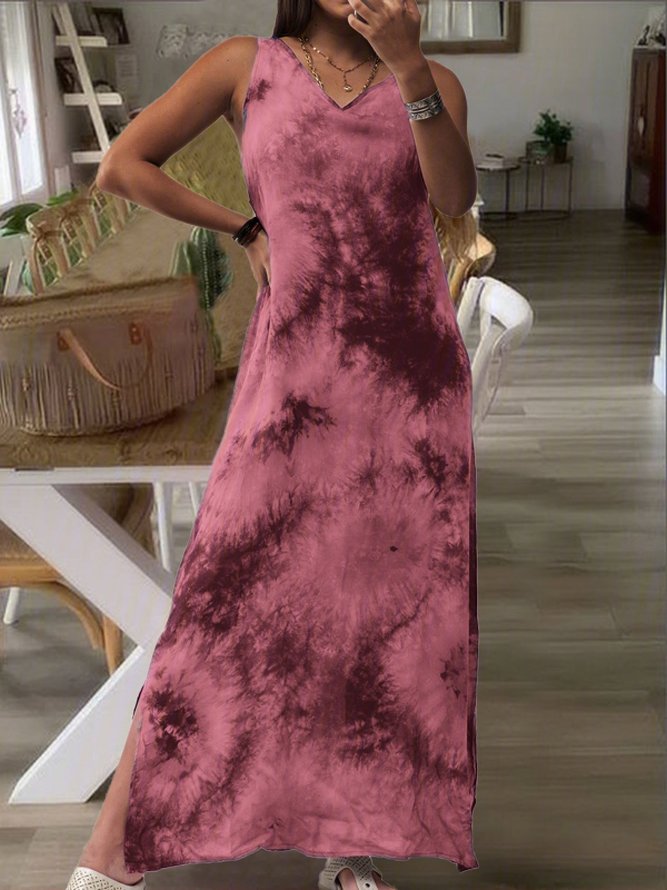 Sleeveless Cotton-Blend Weaving Dress