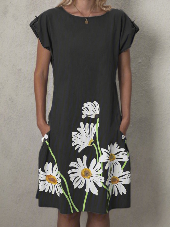Women Short Sleeve Print Dresses | noracora