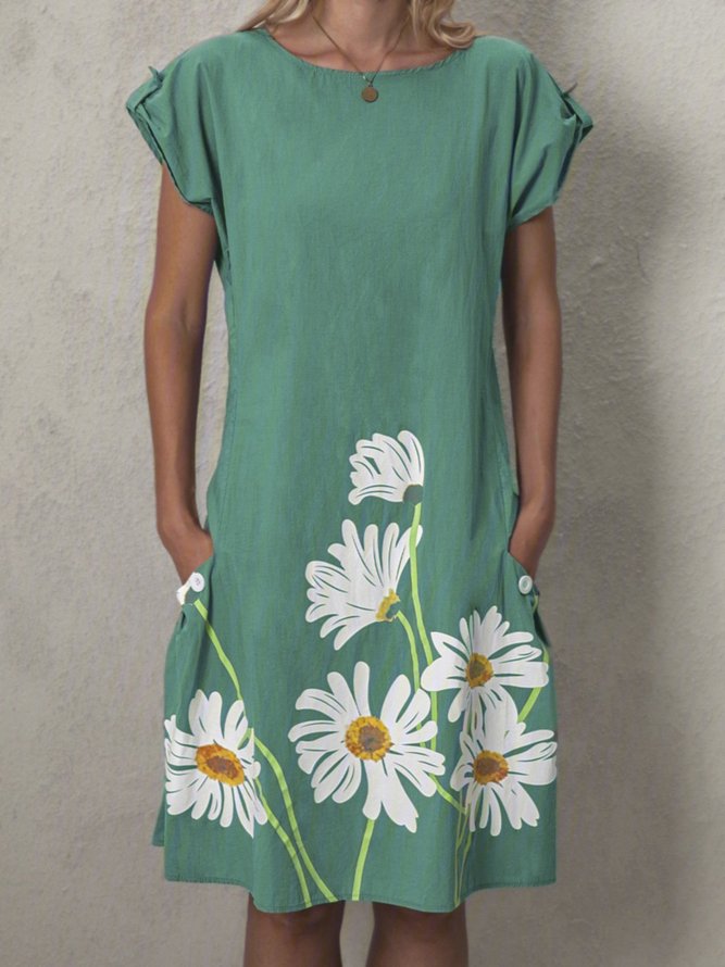 Women Short Sleeve Print Dresses | noracora