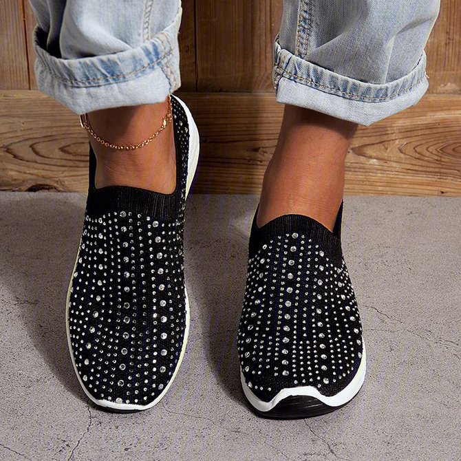 noracora rhinestone sneakers