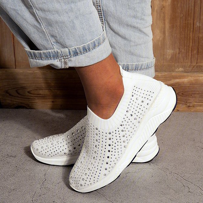 noracora rhinestone sneakers