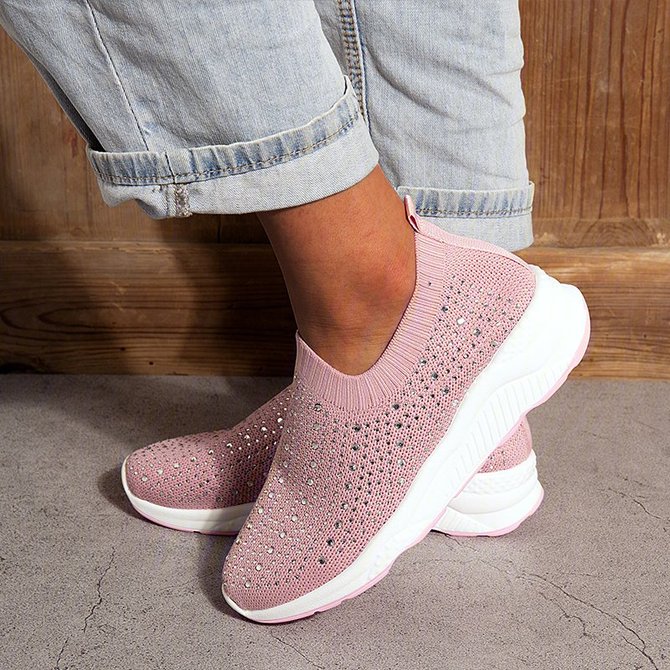 noracora rhinestone sneakers