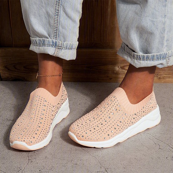 noracora rhinestone sneakers