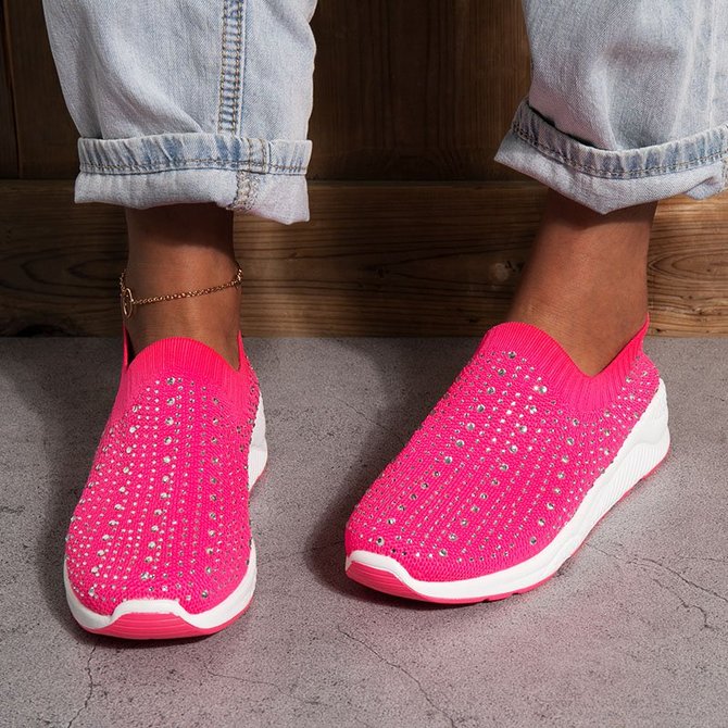 noracora rhinestone sneakers