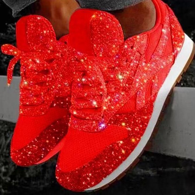 noracora rhinestone sneakers
