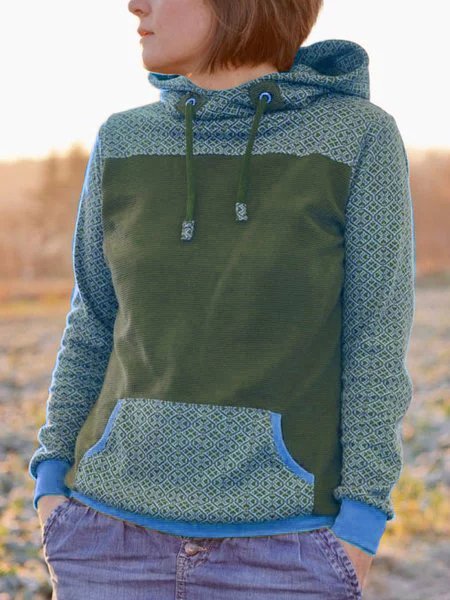 Vintage Hooded Cotton-Blend Fit Hoodies & Sweatshirt