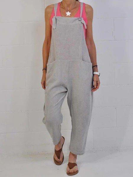 Casual Sleeveless Plus Size Jumpsuits