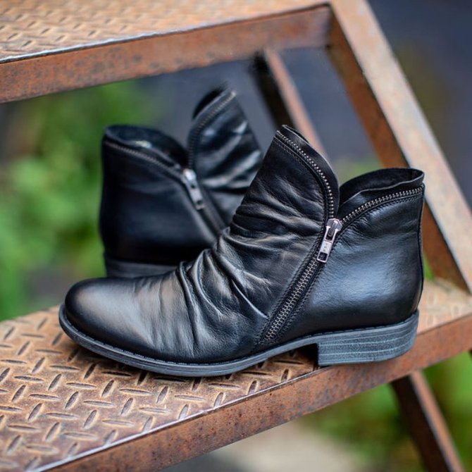 low heel winter boots