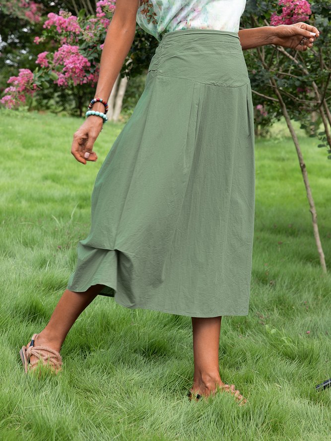 Cotton Ruched Vintage Skirts noracora