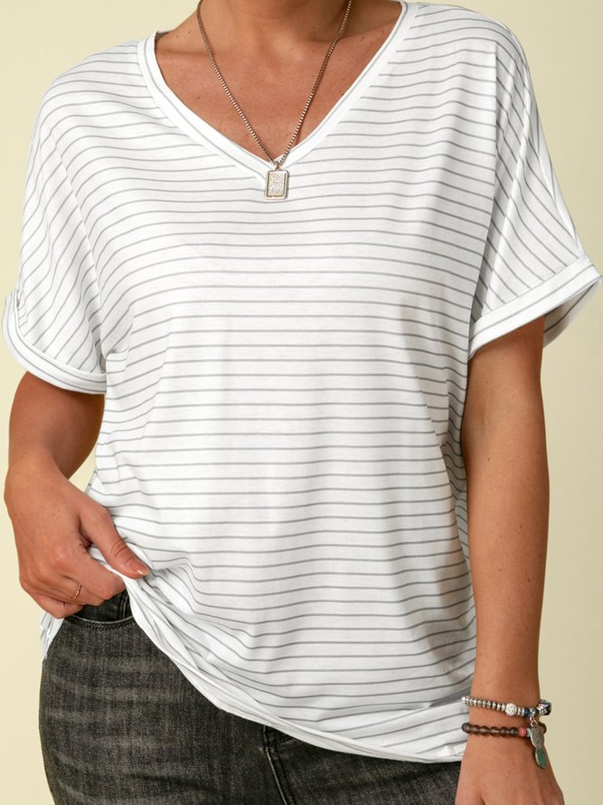 Short Sleeve Stripes T-shirt