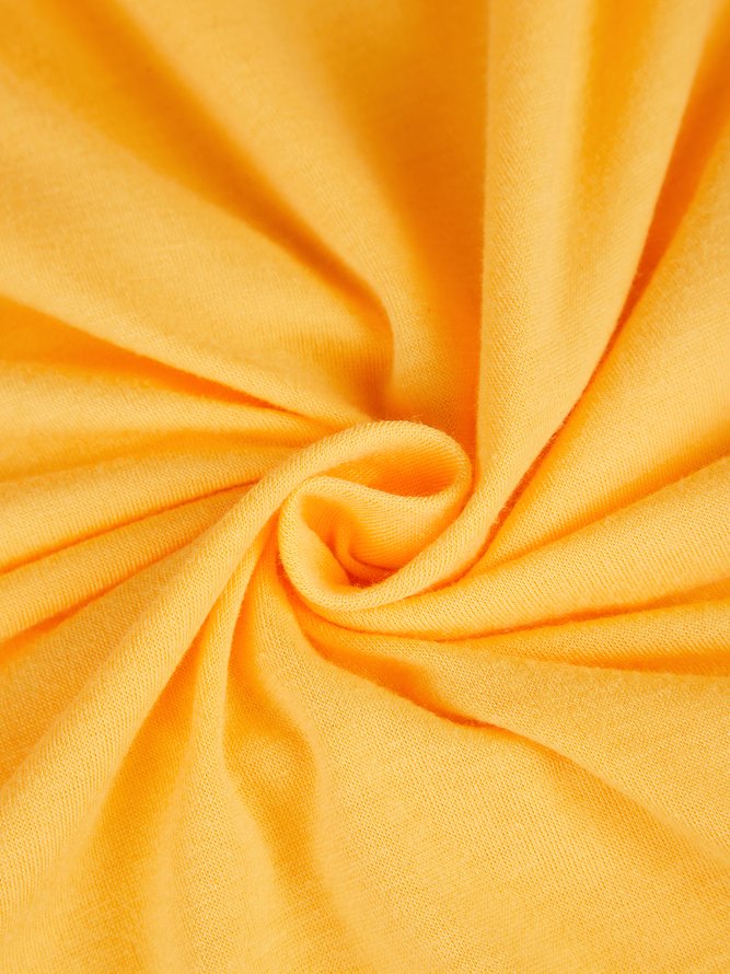 Women's Round Neck Cotton Blend Aniamal Printed Yellow  Short Sleeve T-Shirt