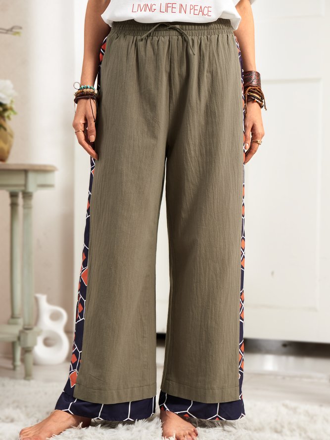 Cotton-Blend Floral Cocoon Pants | noracora