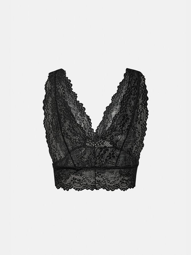 Sexy Lace See-through Ultra-thin Deep V Bra Plus Size