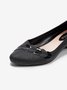 Comfortable Soft Sole Waterproof Pointed Toe Shallow Mouth Chunky Heel Shoes