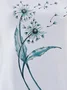 Casual Dandelion Short Sleeve Round Neck Printed Top T-Shirt