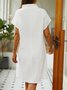 Plain Loose Linen Cotton And Linen Dress