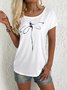 Casual Jersey Dragonfly Loose T-Shirt