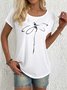 Casual Jersey Dragonfly Loose T-Shirt