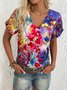 Casual Buttoned Floral Loose Shirt