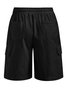 Men's Linen Shorts Multi-Pocket Tie Cargo Pants