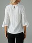 Crew Neck Lace Casual Shirt
