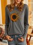 Sunflower Long sleeve Crew Neck T-Shirt