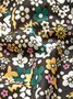 Casual Short Sleeve Woven V Neck Floral Midi Dress