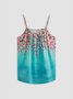 Women's Summer Floral-Print Spaghetti Casual Multicolor Tank top