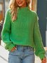 Casual Turtleneck Sweater Pullover