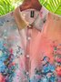 Women's Vacation Daily Casual Floral Long Sleeve Shirt Collar Printed Tunic Blouse 2022