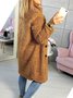 Long Sleeve Solid Casual Coat