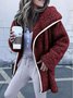 Woman Faux Fur Long Sleeve Winter Cardigans With Hoodie Coat