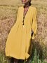 Elegant V-Neck Long Sleeve Women Maxi Dress