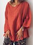 Plus Size Casual O Neck Long Sleeve Tops Tunic
