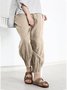 Casual Solid Plus Size Pants