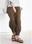 Casual Solid Plus Size Pants