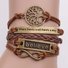 Women Bronze Vintage Leather Rope Bracelet