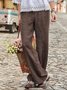 Casual Striped Linen Pants