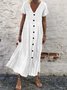 Linen Maxi White Cotton Casual Dresses
