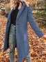Shawl Collar Cotton-Blend Patchwork Casual Coat