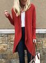 Red Cotton-Blend Long Sleeve Jacket