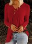 Apricot Patchwork Long Sleeve Buttoned Casual Tunic Top