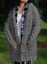 Jacket Womens Casual Knitted Hooded Coat