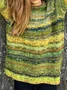 Green Long Sleeve Round Neck Sweater