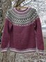 Soft Casual Plus Size Round Neck Sweater